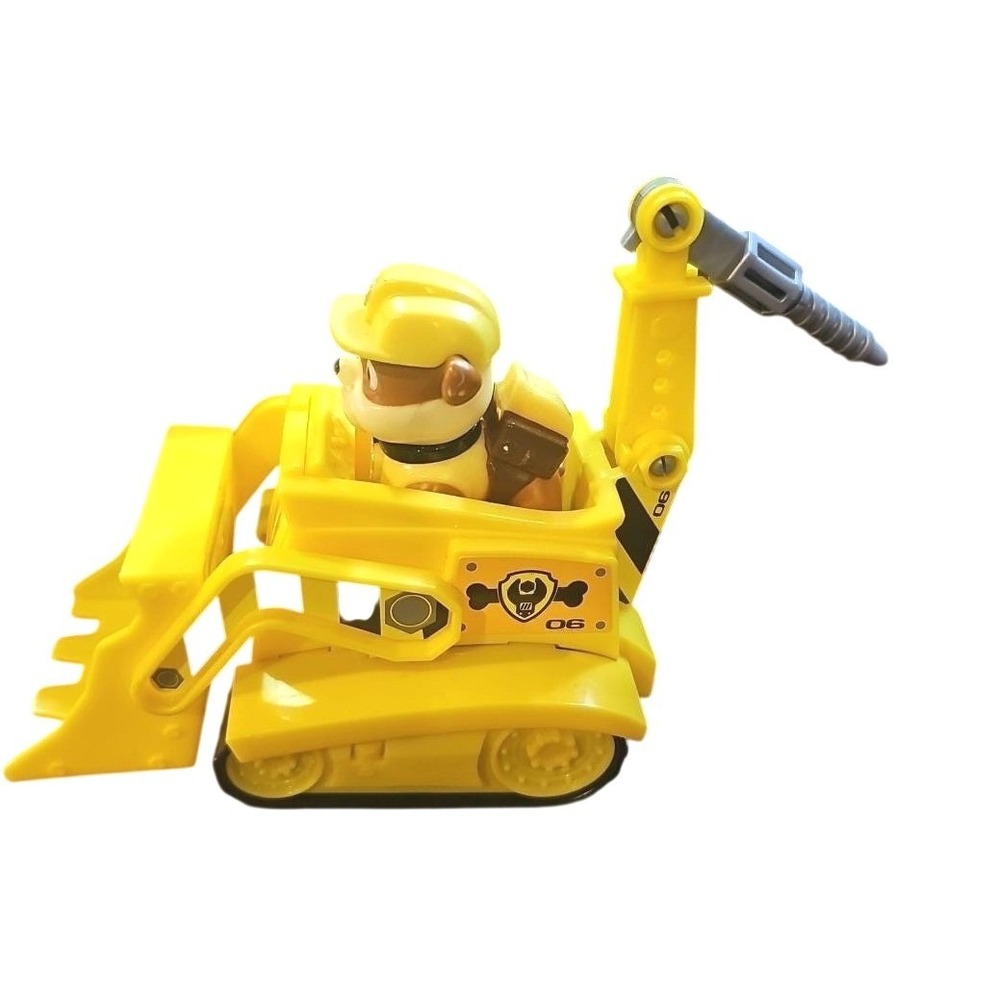Paw‎ Patrol Rubble Bulldozer Vehicle with Removable Figure Yellow 06 Spin Master